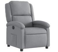 vidaXL Sillón reclinable de tela Gris claro, Gris oscuro, Negro Sillon Dormitorio Sillon Comodos Silla Relax Sillón Sofá Light gray