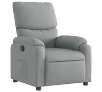 vidaXL Sillón reclinable de tela Gris claro, Gris oscuro, Negro Sillon Dormitorio Sillon Comodos Silla Relax Sillón Sofá Light gray