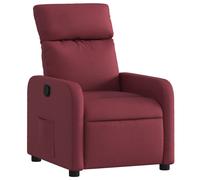 vidaXL Sillón reclinable de tela Gris claro, Gris oscuro, Negro Sillon Dormitorio Sillon Comodos Silla Relax Sillón Sofá Red wine