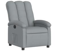 vidaXL Sillón reclinable de tela Gris claro, Gris oscuro, Negro Sillon Dormitorio Sillon Comodos Silla Relax Sillón Sofá Light Gray