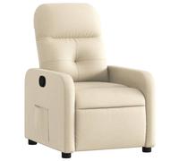 vidaXL Sillón reclinable de tela Gris claro, Gris oscuro, Negro Sillon Dormitorio Sillon Comodos Silla Relax Sillón Sofá Cream