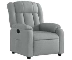 vidaXL Sillón reclinable de tela Gris claro, Gris oscuro, Negro Sillon Dormitorio Sillon Comodos Silla Relax Sillón Sofá Light gray