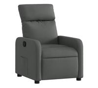 vidaXL Sillón reclinable – Relax con reposabrazos y asiento ajustable – Tela – Gris oscuro