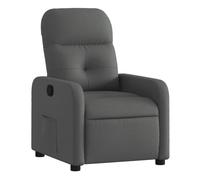 vidaXL Sillón reclinable de tela gris oscuro