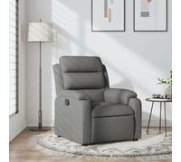 vidaXL Sillón reclinable de tela gris oscuro