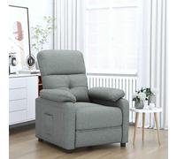 vidaXL Sillón reclinable de tela gris oscuro