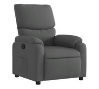 vidaXL Sillón reclinable Relax con respaldo y reposabrazos, tela gris oscuro