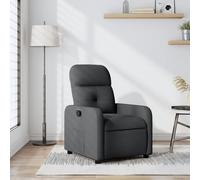 vidaXL Sillón reclinable de tela gris oscuro