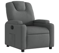 vidaXL Sillón reclinable de tela gris oscuro
