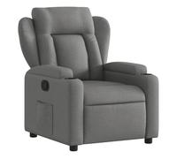 vidaXL Sillón reclinable de Tela Gris Oscuro