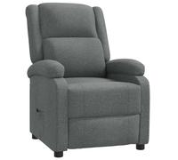 vidaXL Sillón reclinable de tela gris oscuro