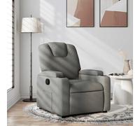 vidaXL Sillón reclinable de tela gris oscuro