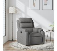 vidaXL Sillón reclinable de tela gris oscuro
