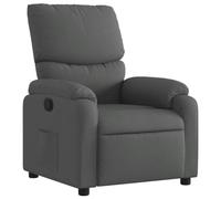 vidaXL Sillón reclinable Relax con respaldo y reposabrazos, tela gris oscuro