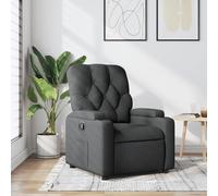 vidaXL Sillón reclinable de tela gris oscuro