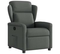 vidaXL Sillón reclinable de Tela Gris Oscuro, Silla reclinable, sillón reclinable para Ancianos, sillón de sofá, sillón, sillón reclinable para TV
