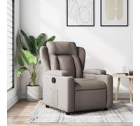 vidaXL Sillón reclinable Relax con respaldo y reposabrazos para salón Tela gris taupe