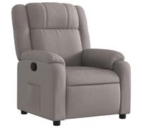 vidaXL Sillón reclinable de Tela Gris Taupe