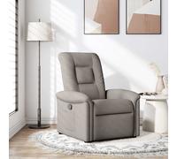 vidaXL Sillón reclinable de tela en color Negro/Gris claro/Marrón oscuro y más