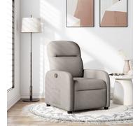 vidaXL Sillón reclinable de tela gris taupe