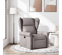 vidaXL Sillón reclinable de tela Gris Taupe para TV y ancianos