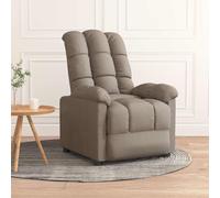 vidaXL Sillón reclinable de tela gris taupe