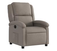 vidaXL Sillón reclinable Relax – Respaldo y reposabrazos, tela gris taupe