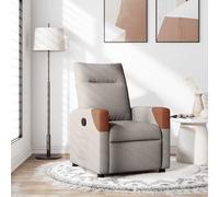 vidaXL Sillón reclinable de tela gris taupe