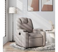 vidaXL Sillón reclinable de tela gris taupe