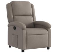 vidaXL Sillón reclinable de Tela Gris Taupe