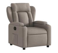 vidaXL Sillón reclinable Relax con respaldo y reposabrazos para salón Tela gris taupe