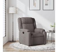 vidaXL Sillón reclinable de tela gris taupe – Reposabrazos y asiento ajustable