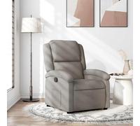 vidaXL Sillón reclinable Relax – Respaldo y reposabrazos, tela gris taupe