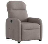 vidaXL Sillón reclinable de tela gris taupe