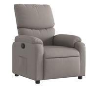 vidaXL Sillón reclinable de tela gris taupe