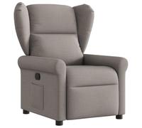 vidaXL Sillón reclinable de Tela Gris Taupe, Silla reclinable, sillón reclinable para Ancianos, sillón de sofá, sillón, sillón reclinable para TV