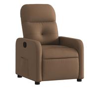 vidaXL Sillón reclinable con respaldo y reposabrazos, asiento ajustable, tela marrón