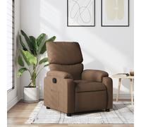 vidaXL Sillón reclinable de tela Marrón