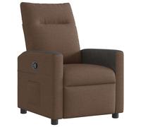 vidaXL Sillón reclinable de tela marrón