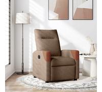 vidaXL Sillón reclinable de tela marrón