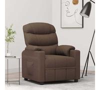 vidaXL Sillón reclinable de tela marrón