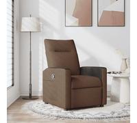 vidaXL Sillón reclinable de tela marrón