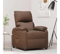 vidaXL Sillón reclinable de tela marrón