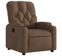 vidaXL Sillón reclinable de tela marrón