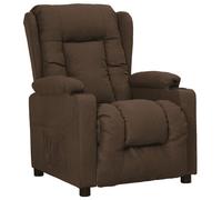 vidaXL Sillón reclinable de tela marrón