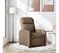 vidaXL Sillón reclinable de tela marrón