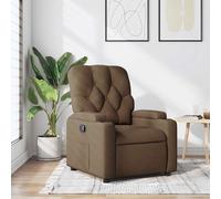 vidaXL Sillón reclinable de tela en color Marrón/Negro/Crema y más