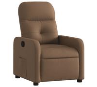 vidaXL Sillón reclinable con respaldo y reposabrazos, asiento ajustable, tela marrón