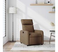 vidaXL Sillón Reclinable – Respaldo y Reposabrazos, Asiento Ajustable para Ancianos, Tela Marrón