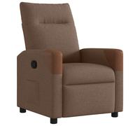 vidaXL Sillón reclinable de tela marrón